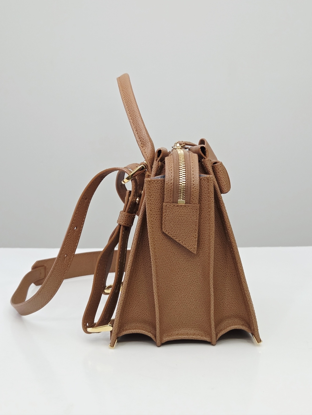 SENREVE ARMONICA CONVERTIBLE BAG - CHESTNUT PEBBLED LEATHER - Picture 6 of 11